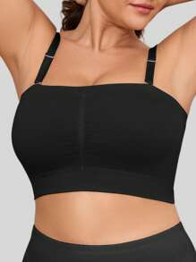 1 Stück Damen Sport-BH in Große Größen, nahtlos, mit verstellbaren Trägern, bequem für Fitness und Yoga
