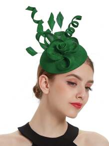 1pc Fascinator Hat Women Folding Accessories Freely Pillbox Hat Kentucky Derby Fascinator Hat Girls Back To School Peacock Feather Fascinator Tea Party Accessories,Hair Accessories,Derby Hat Mini Hats Tiny Hats Mini Top Hat Mini Cap, School Stuff, Gifts, Wedding, Classy, Festival Outfits, Rave Accessories - Multicolor - View 2