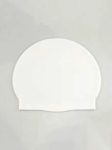 1pc Plain Silicone Swim Cap With Ear Protection, Waterproof Swimming Gear Suitable For Short, Medium & Long Hair, Soft, Comfortable, Non-Slip & Easy To Wear - Multicolor - View 9