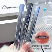 1pc Ice Crystal Blue Gloss Hydrating Lip Tint Glass Lip Gloss Nude Color Lip Gloss & Lip Balm
