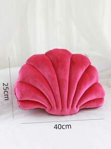 Plush Seashell Shaped Decorative Throw Pillow, Home/Marine Decor Sofa/Office Chair Cushion - Blue - View 3