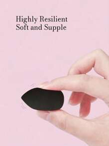 Large Size Black Makeup Sponge, Soft & Fine Texture, Suitable For Liquid Foundation Application & Concealing, Works For All Skin Types, Great Gift For Christmas & New Year