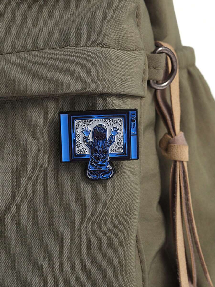 1pc Touch TV Figurine Badge Blue Backpack Jacket Personalized Versatile Decorative Pin Pin For Clothes Bag Charm School Kpop Teacher Supplies Bag Charms Cute Office Accessories Shirts Jewelry Christmas Halloween Autumn-Winter Accessories,Suitable For Teens, Youth,Men,Casual, Outdoor, Athletic, Vacation, Graduation Gifts, Birthday, Daily Wear Clothes Pin Funny Teacher Gifts Costume Accessories Men Gifts Bag Pins - Multicolor - View 1