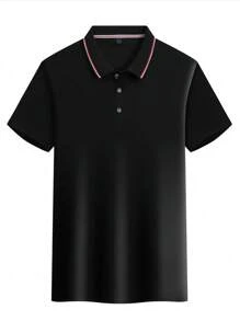3 件套男士时尚百搭夏季 Polo 衫，透气舒适短袖上衣，休闲商务 Polo 衫，户外运动吸湿排汗 T 恤 - 彩色 - 查看 6