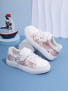 Zapatos deportivos de corte bajo y look casual para niños pequeños, zapatillas de deporte para niños para la escuela, para primavera y otoño, planos con suela antideslizante, zapatos de ocio y streetwear para uso diario de niños y jóvenes