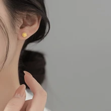 1pc Dainty Dandelion Design Stud Earring Made Of 925 Sterling Silver, Hypoallergenic, Bohemian & Minimalist Style For Women's Date Outfits