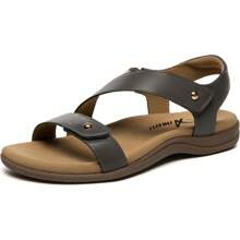 Women's Comfortable Orthopedic Sandals With Adjustable Arch Support - Casual Walking Sandals For Foot Pain Relief - 灰色 - 查看 2