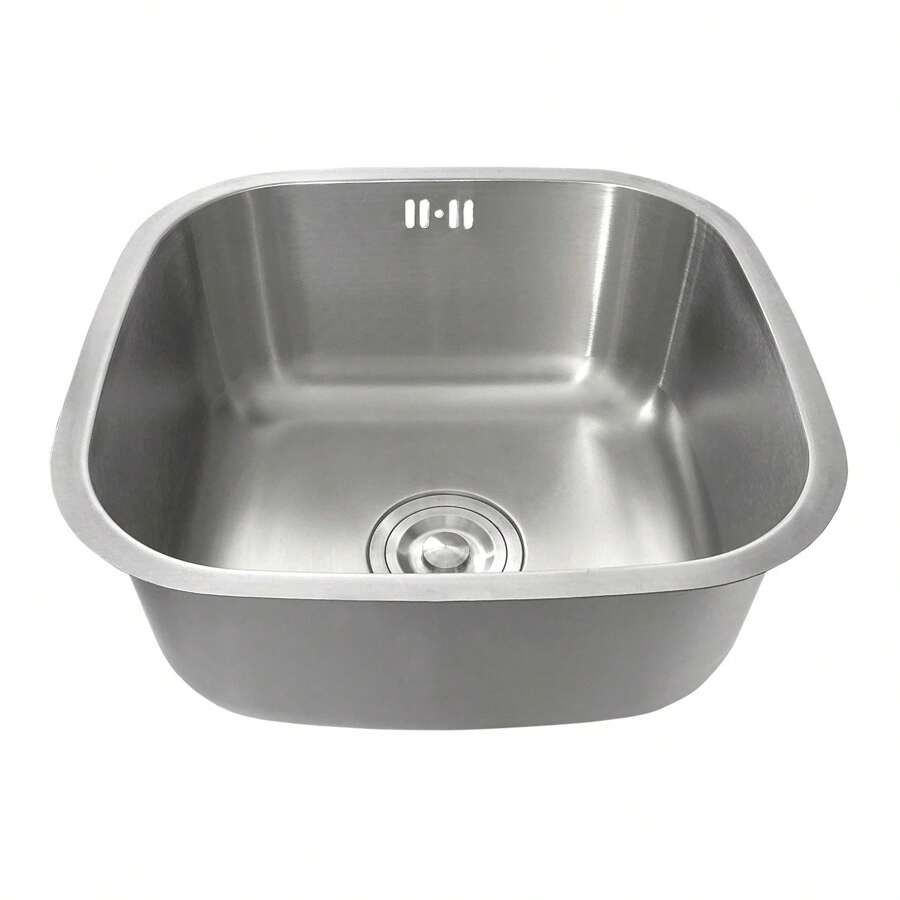 Matteo Stainless Steel Kitchen Sink 41x38cm - Silver - View 1