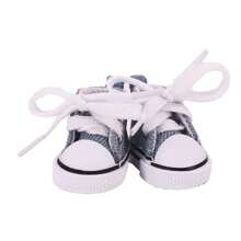 17CM Doll Canvas Shoes For Dolls Jointed Doll Accessories Doll Shoes,Dolls A,Doll Shoes>Red,Black And Red Doll Shoes - Multicolor - View 14