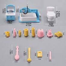1 Set Miniatuur Meubels Simulatie Model Speelgoed Badkamer Wastafel Toilet Set Speelgoed & Geschenken Mini Creatief Speelgoed Voor Tieners Hobby's Collecties Feestartikelen Bureaublad Decoratie Drukontlastings Speelgoed