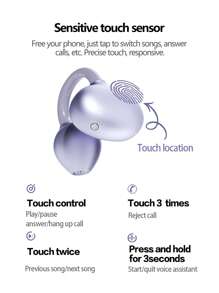 Lenovo Lenovo EA410-Clip-On Wireless Headphones, Lightweight And Comfortable To Wear, 24-Hour Battery Life, HiFi Stereo Sound, No Need To Fall Out During Exercise, Compatible With Laptops, Mobile Phones And Other Devices, Connect As Soon As You Take Them Out