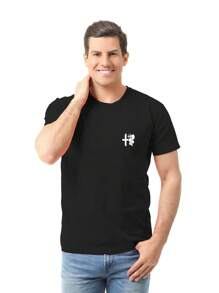 Alfa Romeo Playera hombre cuello redondo algodón - Negro - Ver 4