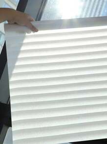 1 Roll Frosted Striped Window Film: Reusable Static Cling Privacy Film, UV Blocking & Decorative Vinyl For Bathroom, Office & Home Decor, Easy Install Non-Adhesive Window Covering - Multicolor - View 12