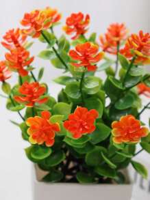 4pcs/Set Artificial Flowers, Artificial Plants, Roses, Chamomile, Lilies. Easter, Spring Festival, Gift. Home Decorations, Garden Decorations, School Dormitory Office Decorations, Suitable For Party, Event, Festival, Birthday Party Decorations, Suitable For Hotel, Restaurant, Living Room, Bedroom, Wedding, Banquet, Kitchen Decorations Gifts Graduation