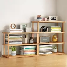 Étagère de bureau en bois, étagère de rangement à plusieurs niveaux pour utilisation au bureau à domicile