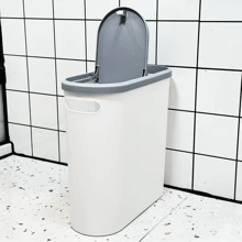 浴室垃圾桶（含 1 卷垃圾袋），厨房和浴室简易盖垃圾桶，家庭必需品