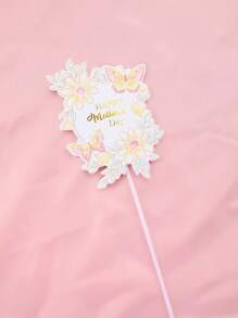 10 piezas de decoraciones en forma de tarjeta para pasteles para el Día de la Madre, aptas para reuniones familiares, fiestas familiares interiores y exteriores, insertos creativos de tarjetas para pasteles del Día de la Madre, estilos variados, enviados al azar