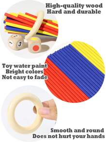 Children's Early Education Draw And Match Wooden Sticks And Sticks Balance Building Blocks Enlightenment Education Interactive Game Stick Educational Toys, Wooden Stick Board Games, Exercise Hand-Eye Coordination, Hands-On Ability, Brain Power
