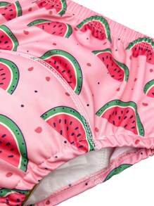 Set de 5 pantalones cortos reutilizables con estampado digital para entrenamiento de inodoro para bebés, ropa interior lavable para entrenamiento de ir al baño para niños y niñas