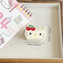 Sanrio [Autoryzowane]Mini Hello Kitty Akrylowe Spinki Do Włosów - Urocze Spinki Do Włosów Grubych, Jednolity Kolor Inspirowany Projektem z Kreskówki