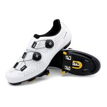 Men's Cycling Shoes Women's Cycling Shoes Compatible With SPD-SL Pedal & Compatible Installation SPD/Look KEO Cleats Riding Shoes - 白色 - 查看 5