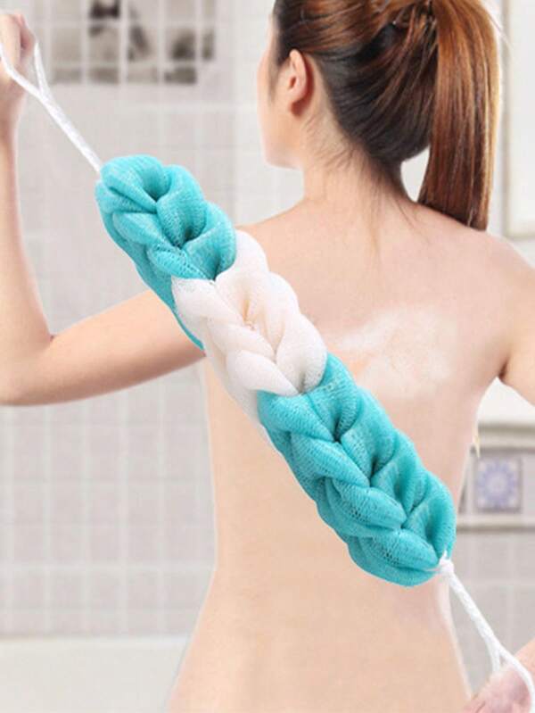 1/2 Pcs Body Exfoliating Towel - Shower Back Scrubber Brush, PE Material, Bath Skin Scrubber Home Bathroom Decor Fall Decor Back To School
