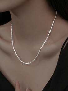 Winglove 1 套 925 纯银全项链戒指和耳环套装 女士精美珠宝礼物