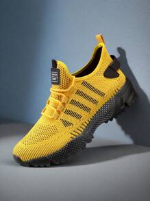 Men's Breathable Non-Slip Athletic Sneakers - Fashionable Casual Sports Shoes For Spring/Summer, Suitable For Outdoor Activities, Jogging, And Park Workouts