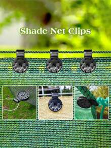 50Pcs Shade Cloth Clips Shade Fabric Clamps Grommets For Net Mesh Cover Sunblock Fabric In Garden Backyard Greenhouse Fixer