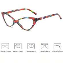 HAITONGCR 1 pieza Gafas de lectura con montura de ojo de gato para mujer, marco versátil y de moda, apto para uso diario en TV, teléfonos y computadoras