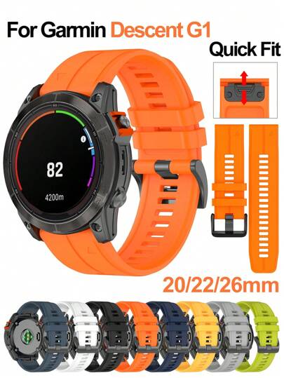 20MM 22MM 26MM Correa de reloj de silicona con liberación rápida y ajuste fácil para Fenix 8 7 7X 7S 6 6X 6S Pro 5 5X 5S Plus Forerunner 935 945 955 965 Instinct 2 Descent G1 MK1 MK2 Pulseras deportivas