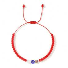 1pc Women Fashion Bracelet, Bohemian Colorful Artificial Crystal, Blue Glass Flat Beads, Five-Pointed Star Shell Charm, Suitable For Men And Women, Summer Beach Outfit