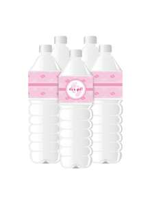 24pcs Baby Gender Reveal Water Bottle Labels, Birthday Party, Baby Shower Decorations - Multicolor - View 3