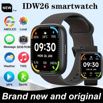 Suitable For Both Men And Women's Smartwatches (Answering/Making Calls), 1.83-Inch Smartwatch With Sleep Heart Rate/Activity Tracking Function, Remote Camera And Music Control, Smartwatch Compatible With IPhone And Android, IP68 Waterproof, Fitness Tracker 100+Exercise, Smart 30 Days+Battery Life