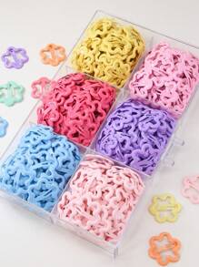 30pcs/Set Colorful Dopamine Flower Shiny Simple Cute Princess BB Hair Clips Bangs Hair Clips Hair Accessories, Suitable For Daily Use - Multicolor - View 2