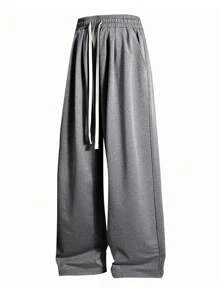 3 Pcs/Set Plus Size Casual Sweatpants, Loose Fit Straight Leg Solid Color Track Pants, Suitable For All Seasons