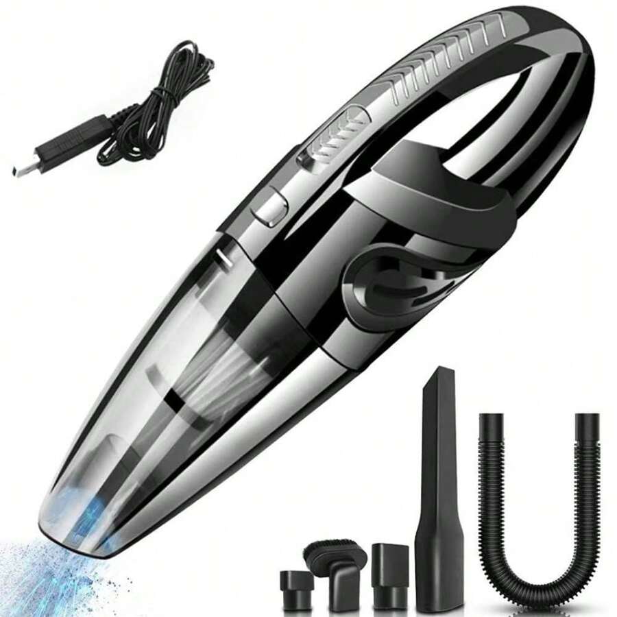 Handheld Cordless Vacuum Cleaners, Portable Car Vacuum Cleaners With Washable Filters, Mini Handheld Portable Vacuum Cleaners And A Wide Range Of Car, Home And Kitchen Accessories - 黑色 - 查看 1