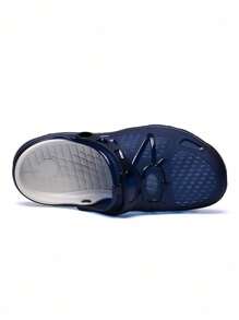 ﻿1 Pair Men's Lightweight Comfortable Clogs Hollowed Out Anti Slip Garden Shoes Men Mesh Summer Sandals For Men's Casual Outdoors Non-Slip Thick Sole Beach Flip Flops Slippers