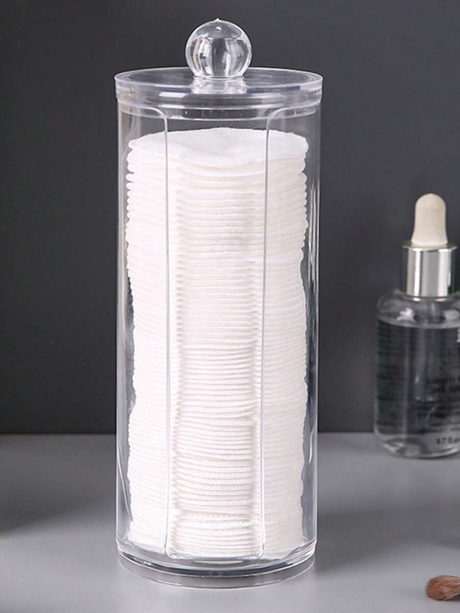 1 Peça Pote de Armazenamento Transparente para Fio Dental, Bolas de Algodão, Sais de Banho, Cotonetes, Almofadas de Maquiagem, Acessórios para Cabelo, Caixa Organizadora de Mesa para Cotonetes, Almofadas Removedoras de Maquiagem, Palitos de Dente, Batons, Cosméticos, Caixa de Cotonetes com Tampa, Caixa de Palitos à Prova de Poeira para Casa, Caixa de Cotonetes de Alta Qualidade Criativa, Caixa Organizadora de Almofadas e Cotonetes de Maquiagem, Caixa de Cotonetes com Tampa para Penteadeira do Quarto, Caixa de Palitos de Restaurante - Multicolorido - Visão 1