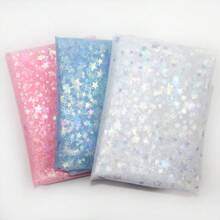 160cm Wide Laser Star Printed Mesh Tulle Fabric Cloth Dress Tutu Fabric By Meterparty Wedding Girl Decoration