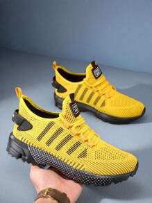 Men's Breathable Non-Slip Athletic Sneakers - Fashionable Casual Sports Shoes For Spring/Summer, Suitable For Outdoor Activities, Jogging, And Park Workouts