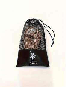 2pcs Customizable Ballroom Dance Travel Shoe Bags - Ballet Dance Shoe Organizer With Mesh And Velvet Pockets For Christmas Trip And Dance Class, Hanging Shoe Organizers - Multicolor - View 3