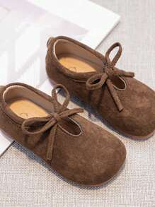 1 par de zapatos planos de unicolor de moda casual para niñas, apropiados para primavera y verano