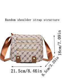 Nueva bolsa de lona de Oxford, bolsa de hombro con múltiples bolsillos, bolso cruzado