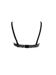 Áo hai dây ngắn đính sequin đính đá Rhinestone trang trí lộng lẫy dành cho nữ có dây đeo mảnh có thể điều chỉnh - Bạc - Xem 2