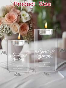 Custom Crystal Candle Holder, Personalized 3D PhotoWedding Candle Holder, Custom Crystal TealightHolder, Custom Wedding Piture Gifts - Multicolor - View 12