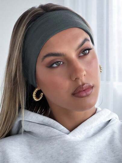 2 pezzi Fasce per capelli sportive, Fasce elastiche unisex per corsa, fitness, yoga, accessori per capelli autunno inverno per donna, sciarpa elegante da donna per vacanze