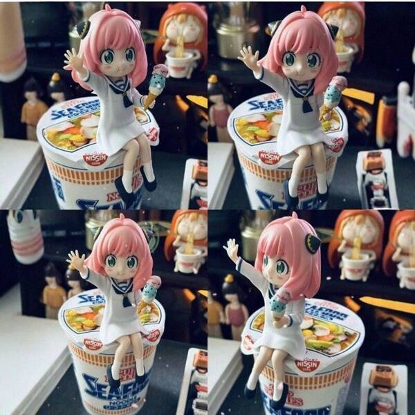 1pc Aniya Hand-Made Summer Vacation Instant Noodles Pressed Scenery Spy House Model Anime Surrounding Doll Ornaments Gift Valentine's Day Gift Decoration Couple Jewelry Gift Suitable For Daily Wear Or As A Gift