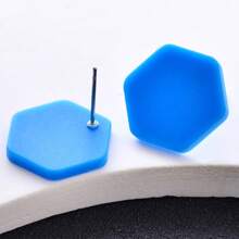 1 Pair Acrylic Premium Frosted Geometric Stud Earrings For Women, Holiday Party Wear Ear Jewelry - Round - View 30