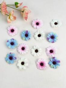 12pcs Daisy Flower Hair Clips, Elegant Versatile Imitation Floral Side Bangs Hair Accessories, Suitable For Daily Use